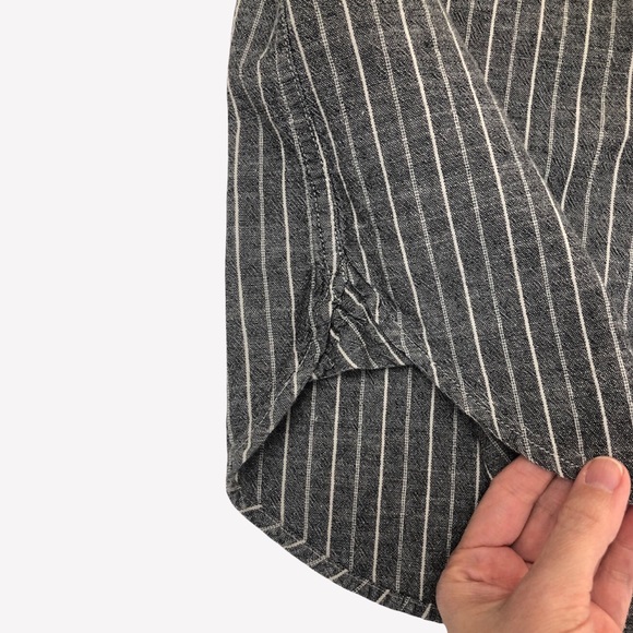 Lauren Jeans Co Gray Pin Stripe Button Down Shirt Size S/M - Picture 11 of 16